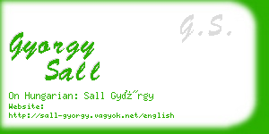 gyorgy sall business card